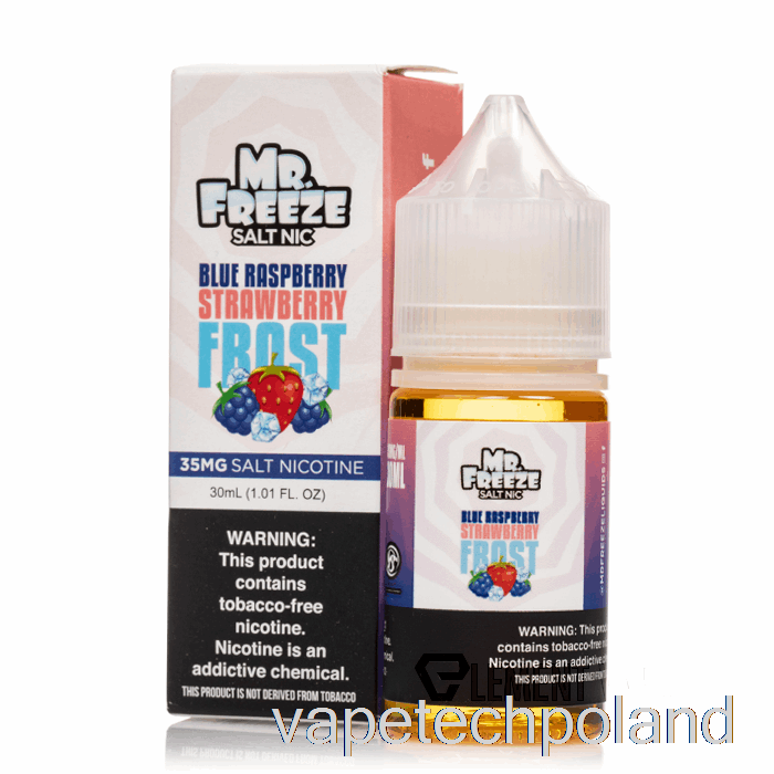 Vape Pod Blue Razz Strawberry Frost - Mr Freeze Salts - 30ml 35mg